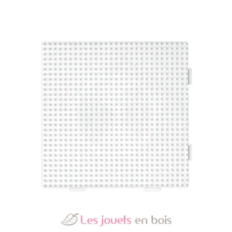 Plaque carré assemblage perles plastique Midi blanche - Hama