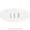 Plaque décorative personnalisable - Etoiles blanc - Vintiun