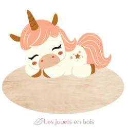 Plaque de porte en bois personnalisable Licorne - Vintiun
