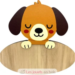 Plaque de porte en bois personnalisable Chien - Vintiun