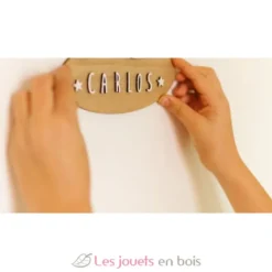 Plaque de porte en bois personnalisable Chien - Vintiun