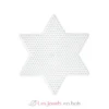 Plaque grande étoile perles plastique Midi blanche - Hama