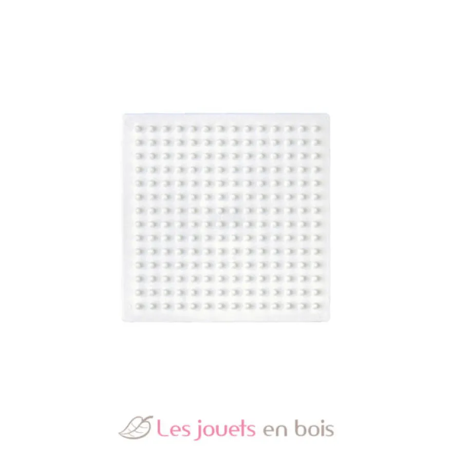 Plaque petit carré perles plastique Midi blanche - Hama