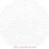 Plaque petite ronde perles plastique Midi blanche - Hama