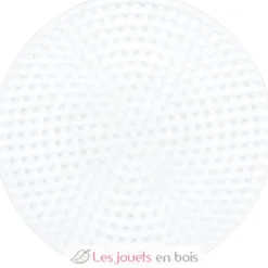 Plaque petite ronde perles plastique Midi blanche - Hama