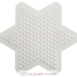 Plaque petite étoile perles plastique Midi blanche - Hama