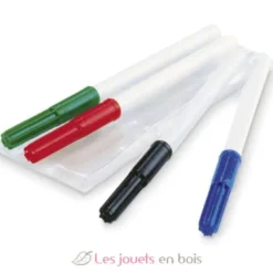 Pochette de 4 feutres effaçables à sec - Jeujura