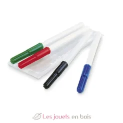 Pochette de 4 feutres effaçables à sec - Jeujura
