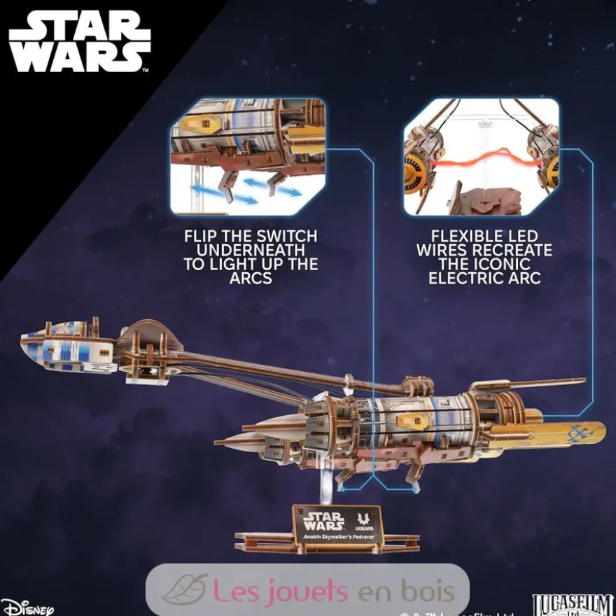 Podracer d’Anakin Skywalker - Puzzle 3D mécanique en bois - Ugears