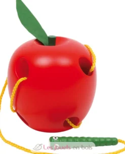 Pomme en bois à enfiler rouge - Small Foot Compagny