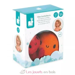 3 éponges de bain animaux marins - Janod