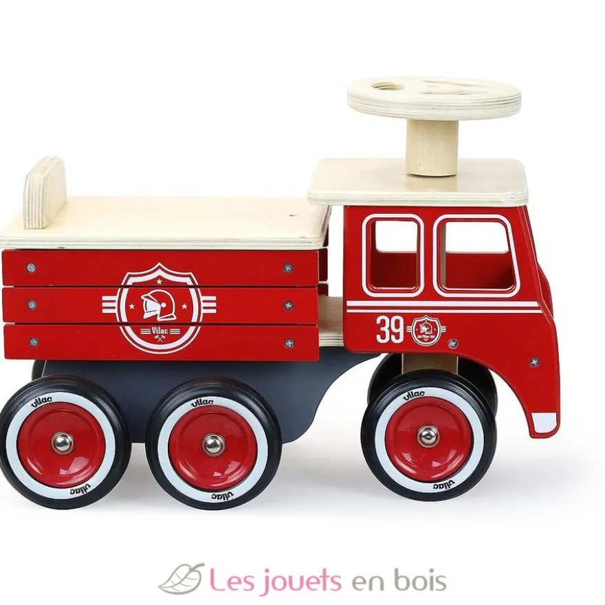 Porteur camion de pompier - Vilac