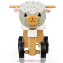 Porteur en bois mouton blanc - Bigjigs Toys