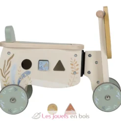 Porteur lion en bois avec formes à encastrer - Little Dutch