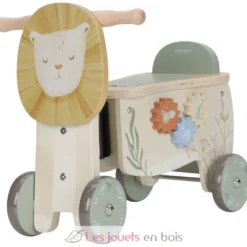Porteur lion en bois avec formes à encastrer - Little Dutch