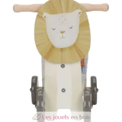 Porteur lion en bois avec formes à encastrer - Little Dutch