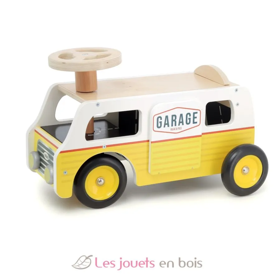 Porteur Van garage en bois - Dès 18 mois - Vilac