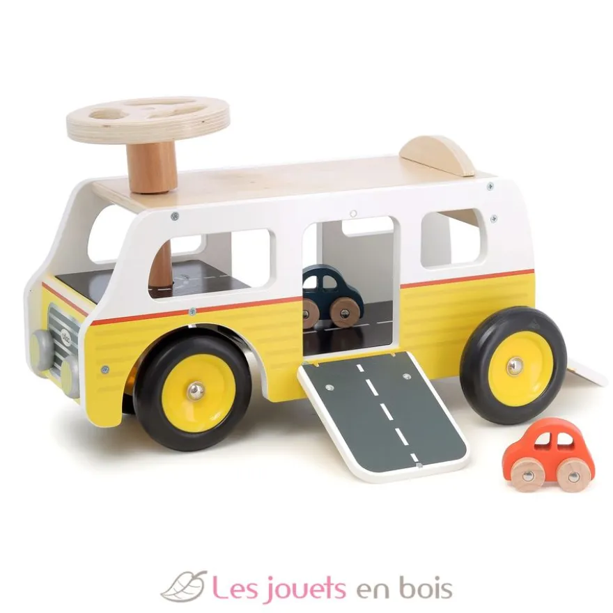 Porteur Van garage en bois - Dès 18 mois - Vilac