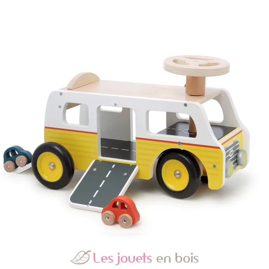 Porteur Van garage en bois - Dès 18 mois - Vilac