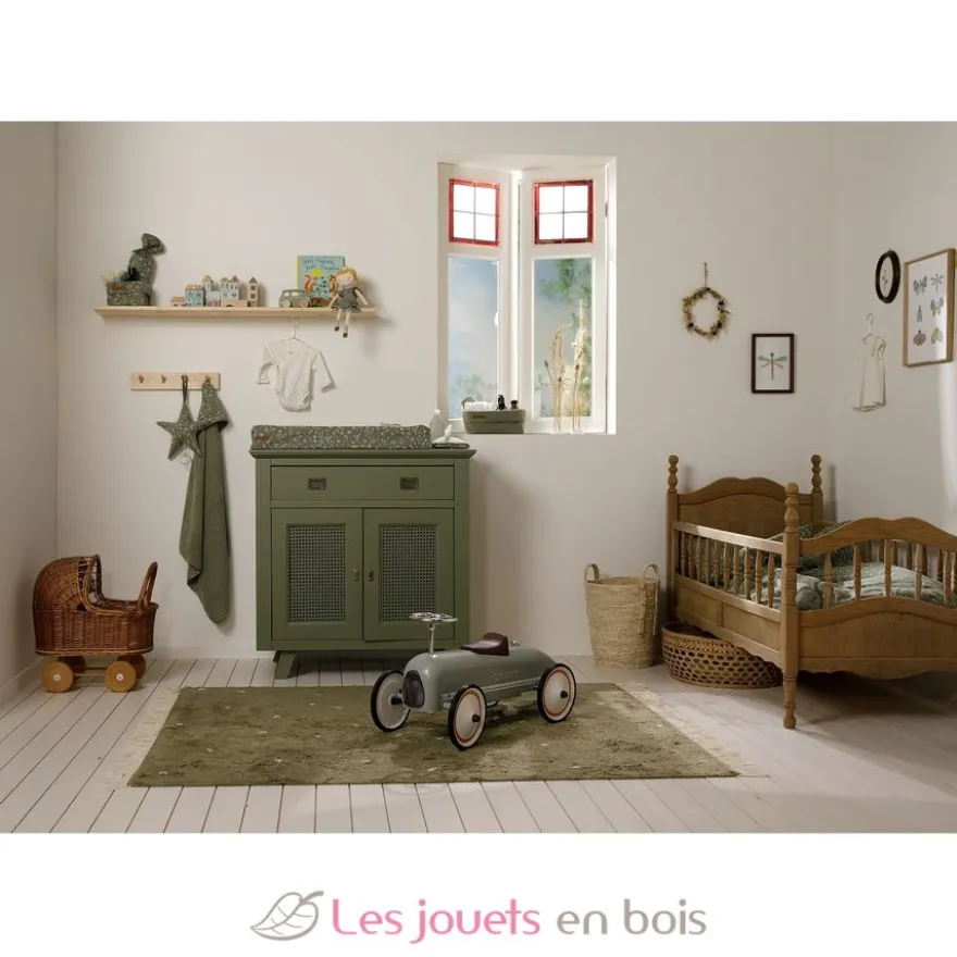 Porteur voiture rétro Olive - Little Dutch