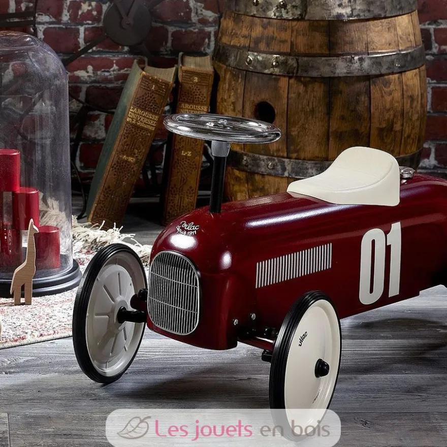 Porteur voiture vintage bordeaux - Vilac