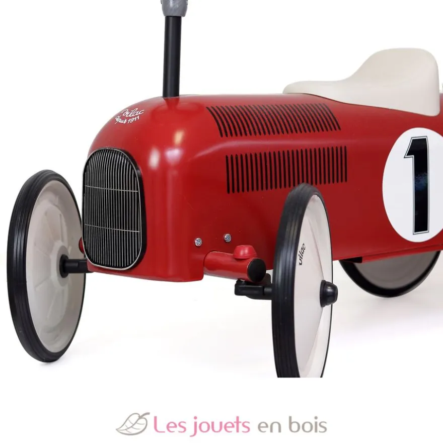Porteur voiture vintage rouge et crème - Vilac