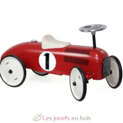Porteur voiture vintage rouge et crème - Vilac