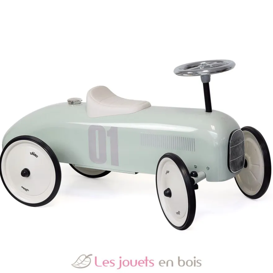 Porteur voiture vintage vert sauge - Vilac