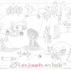 Poster à colorier Monde merveilleux XL - Label'Tour Créations