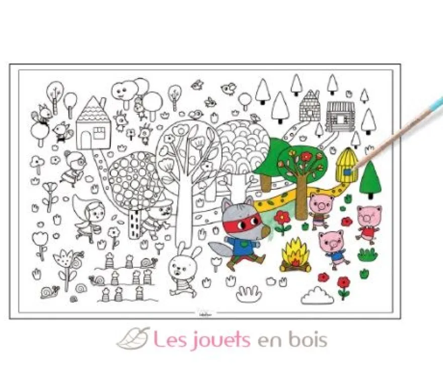 Poster à colorier P'tit Loup - Label'Tour Créations
