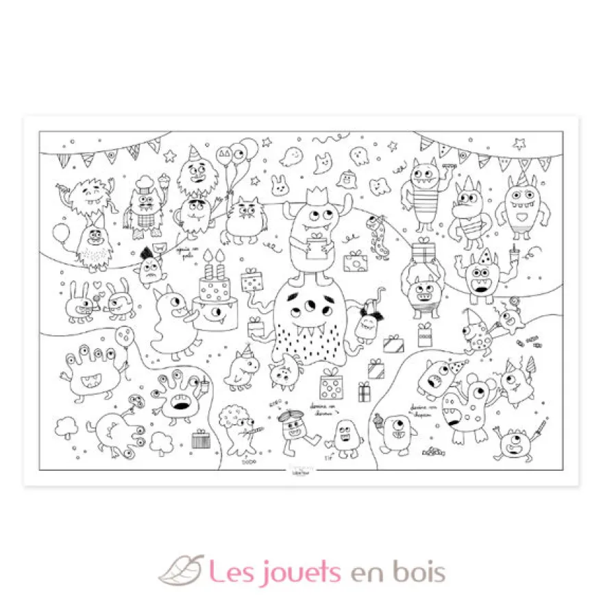 Poster à colorier P'tits monstres - Label'Tour Créations