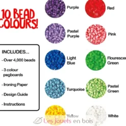 Pot 4000 perles plastique Midi rose - Hama