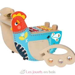 Poule musicale en bois - Manhattan Toy