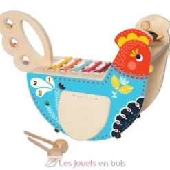 Poule musicale en bois - Manhattan Toy
