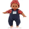 Poupée Petit Câlin métisse 28 cm César - Petitcollin