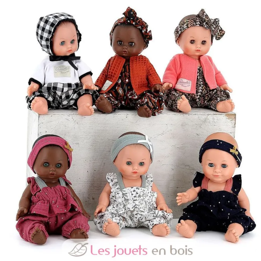 Poupée Petit Câlin métisse 28 cm Lya - Petitcollin