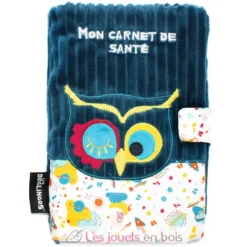 Protège carnet de santé Astros le hibou bleu - Les Déglingos