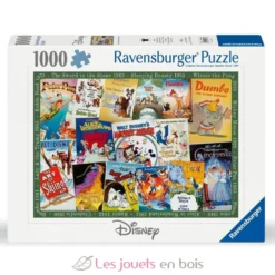 Puzzle Affiche vintage des films Disney 1000 pcs - Ravensburger