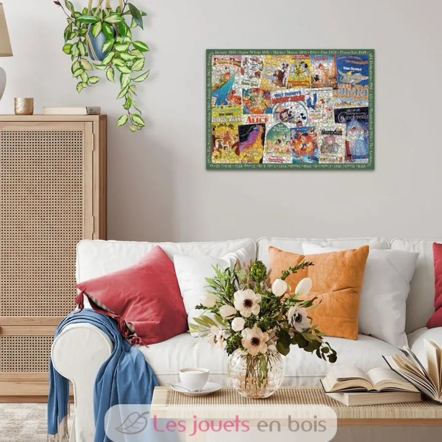 Puzzle Affiche vintage des films Disney 1000 pcs - Ravensburger