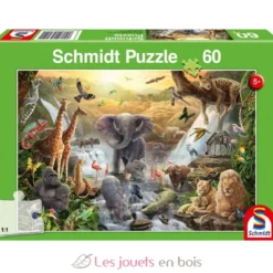 Puzzle Animaux en Afrique 60 pcs - Schmidt Spiele
