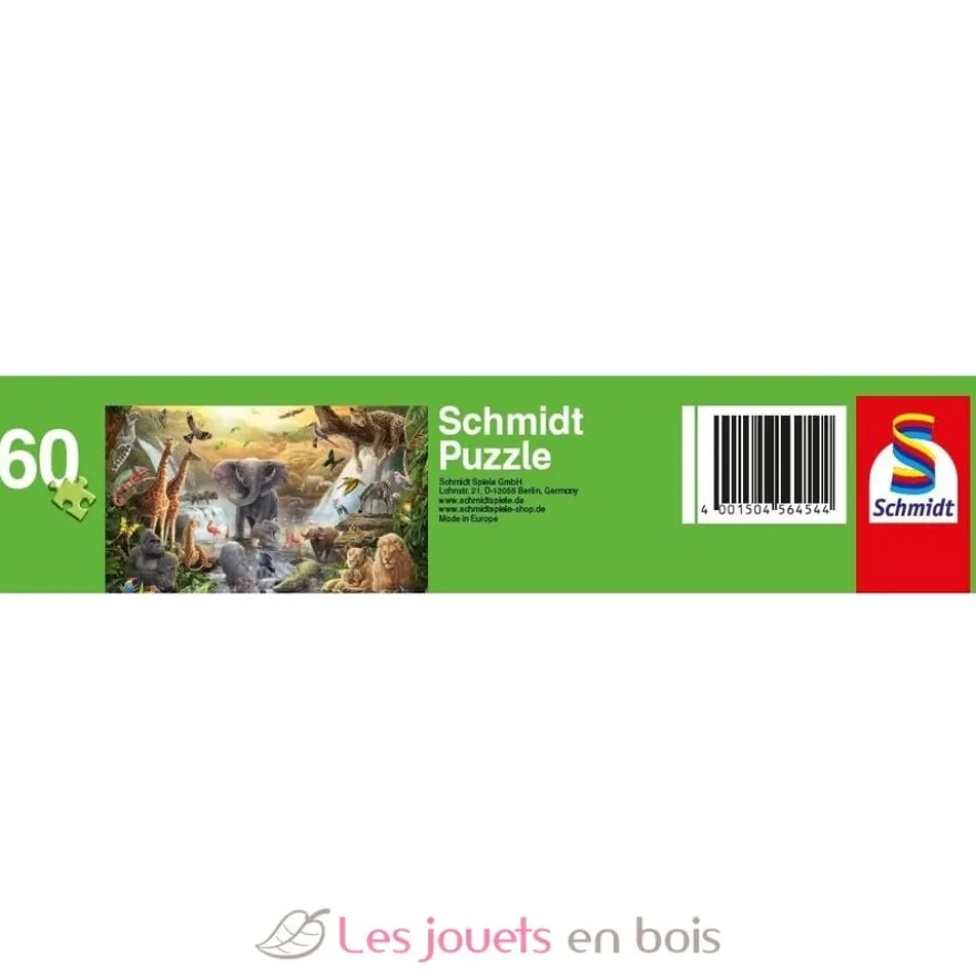Puzzle Animaux en Afrique 60 pcs - Schmidt Spiele