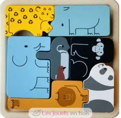 Puzzle animaux 2 en 1 - Plan Toys