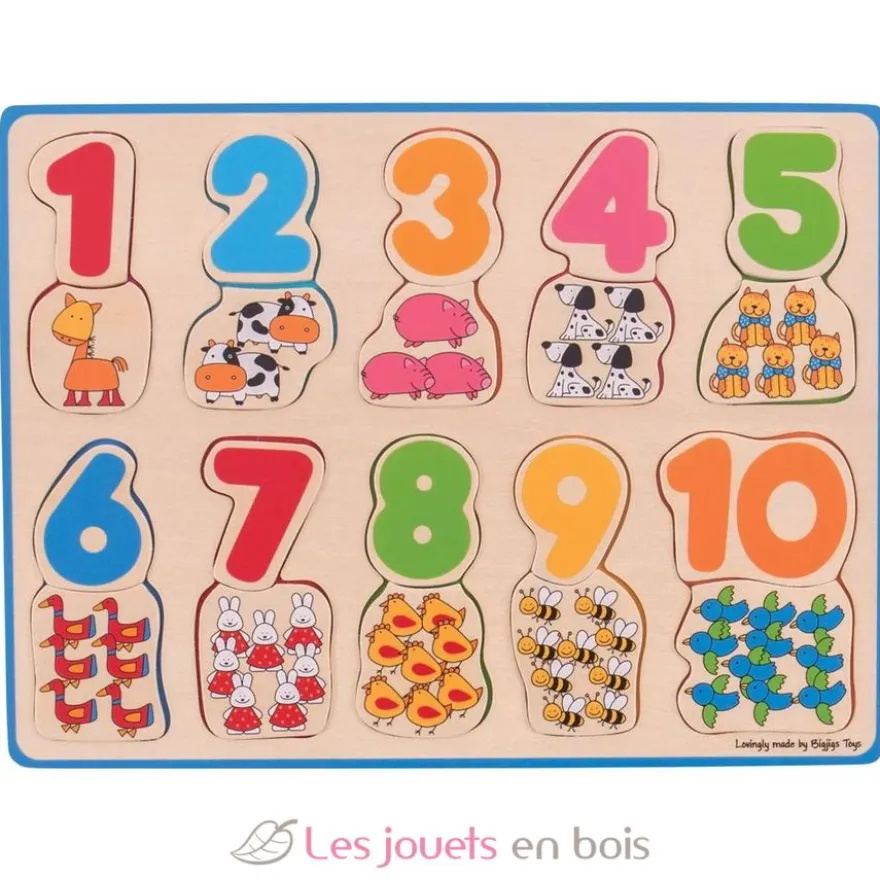 Puzzle association chiffres et couleurs - Bigjigs Toys