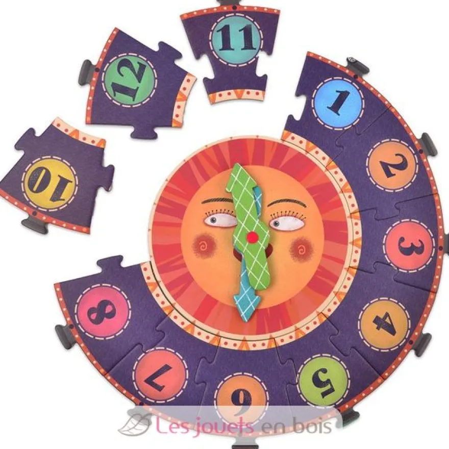 Puzzle auto-correcteur Horloge - Mideer