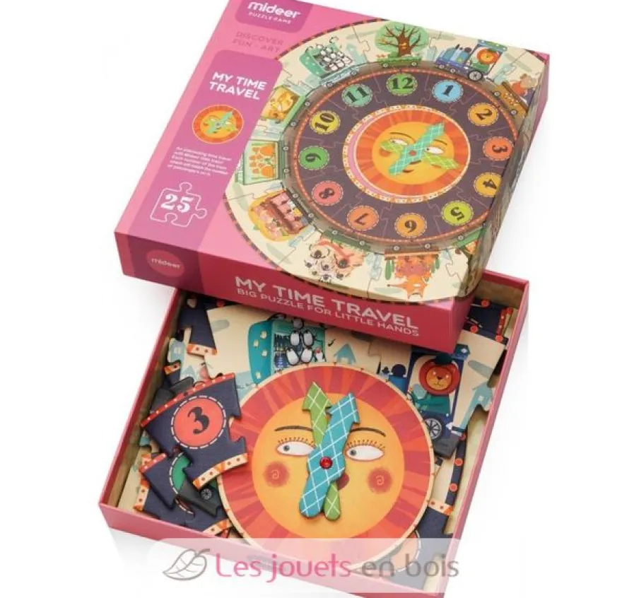 Puzzle auto-correcteur Horloge - Mideer