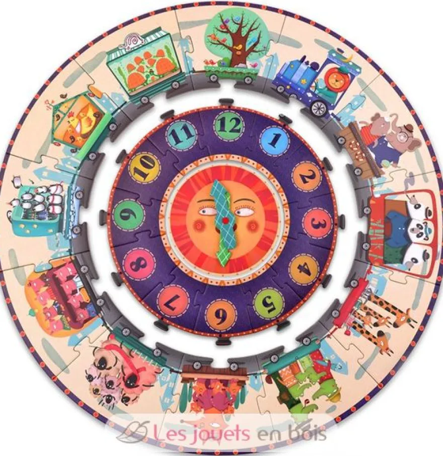 Puzzle auto-correcteur Horloge - Mideer
