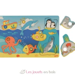 Puzzle avec images cachées - Animaux marins - Goki