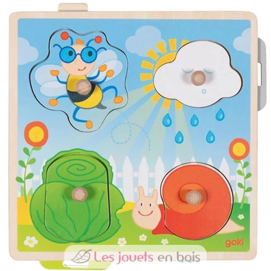 Puzzle avec images cachées - Dans le jardin - Goki