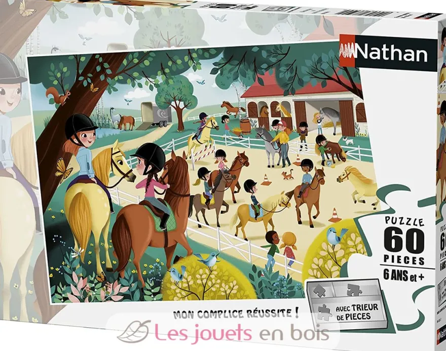 Puzzle Bienvenue au centre équestre 60 pcs - Nathan