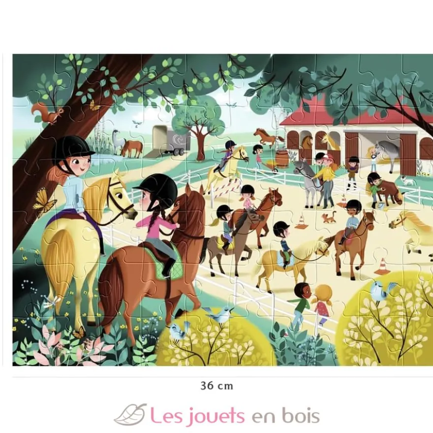 Puzzle Bienvenue au centre équestre 60 pcs - Nathan